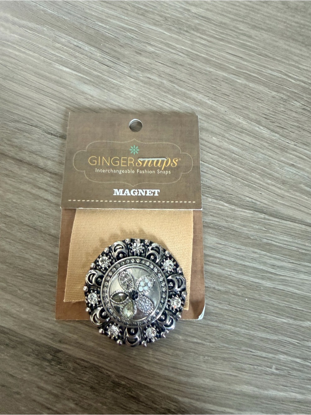 Gingersnaps Silver Decorative Magnetic Fashion Snap